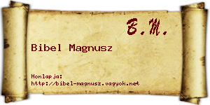Bibel Magnusz névjegykártya